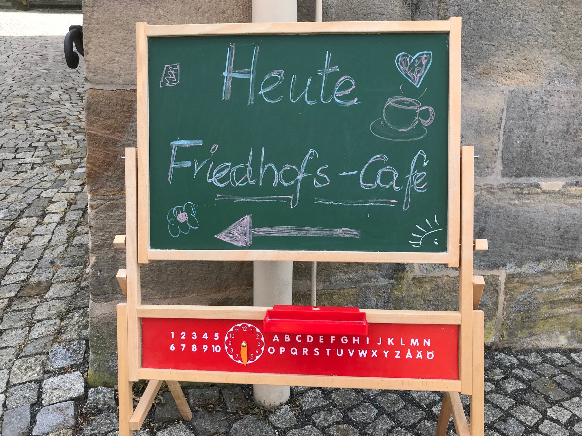 Schild Friedhofscafé