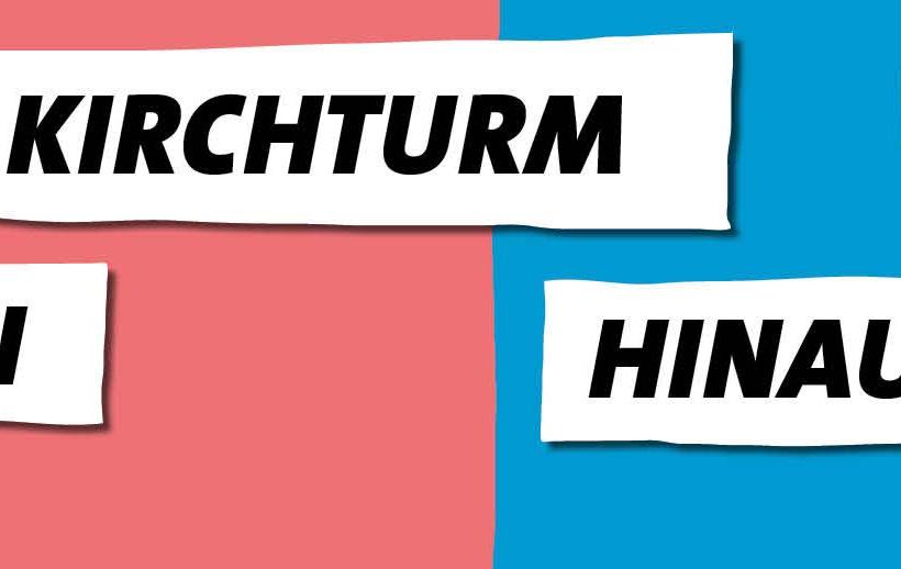 Schriftzug im Kopf der Website 'Über den Kirchturm hinaus'